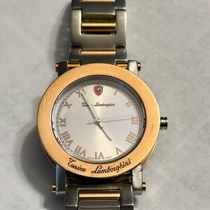 Torino Lamborghini Chrome, rose and yellow gold Swiss craftsmanship watch.